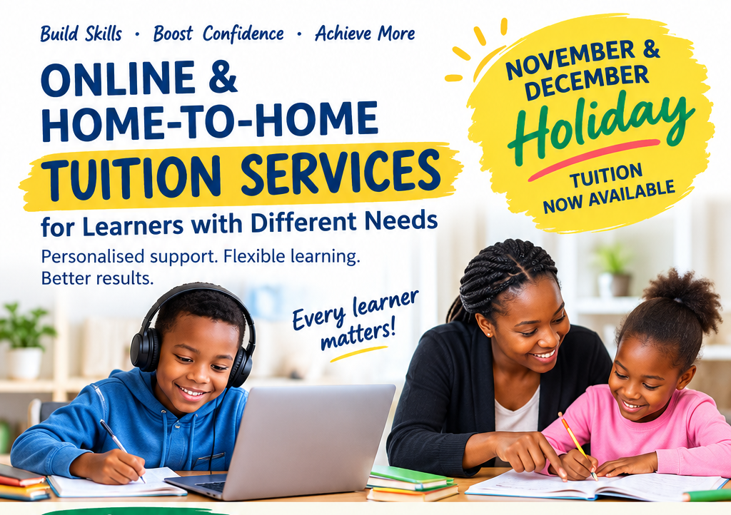 Holiday Tuition Services Flyer.